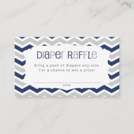 Navy Blue Baby Dusche Windeln Raffle Tickets Begleitkarte