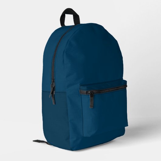 Navy Blue Backpack   Bedruckter Rucksack (Rückseitige Ecke links)