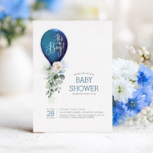 Navy Blue Balloon Es ist eine Baby-Dusche