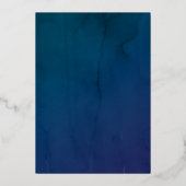 Navy Blue Balloon Es ist eine Baby-Dusche Folieneinladung (Rückseite)