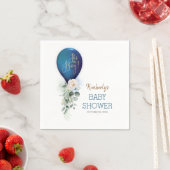 Navy Blue Balloon Garland Elegant Baby Shower Serviette (Beispiel)
