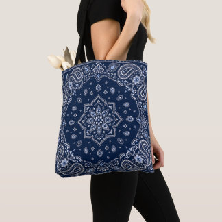Navy Blue Bandana Paisley-Tasche | Umhängetasche Tasche