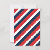 Navy Blue Bar Mitzvah Details Card RSVP Karte (Rückseite)