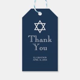 Navy Blue Bar Mitzvah Geschenkanhänger