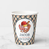 Navy Blue Baseball Kindergeburtstag Party Pappbecher (Rückseite)