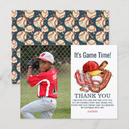 Navy Blue Baseball Kindergeburtstag Party Postkarte