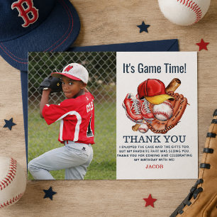Navy Blue Baseball Kindergeburtstag Party Postkarte