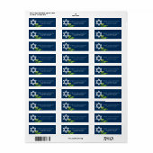 Navy Blue Bat Mitzvah Star von David Floral Rede (Vorne)