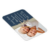 Navy Blue Beach Save the Date Foto Magnet (Rechte Seite)