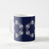 Navy Blue Bee Circle Kaffeetasse (Vorderseite Links)