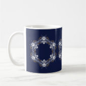 Navy Blue Bee Circle Kaffeetasse (Links)