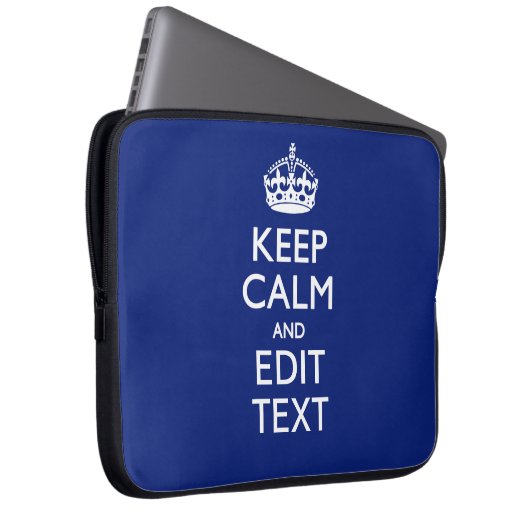 Navy Blue Behalt Calm haben Ihren Text Personalisi Laptopschutzhülle (Vorne Rechts)