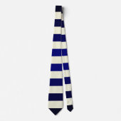 Navy-Blue-Beige-Streifen Krawatte (Vorderseite)