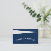 Navy Blue Beruflich Curved & Simple Modern Visitenkarte (Stehend Vorderseite)