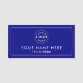 Navy Blue Beruflich Look 3"X1.5" Rectangle Namensschild (Vorderseite)