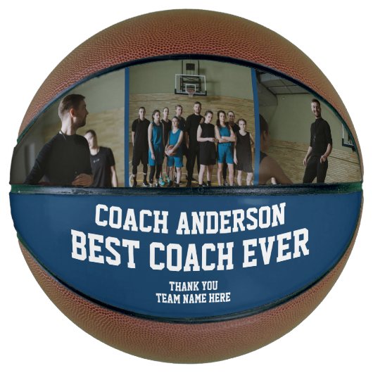 Navy Blue Best Coach Ever Sports Thank You Team Basketball (Vorderseite)