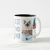 Navy Blue | Best DadEver Custom Photo Mug Zweifarbige Tasse (VorderseiteRechts)
