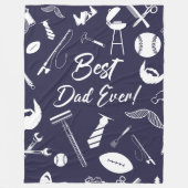 Navy Blue Best Day Fleecedecke (Vorderseite)