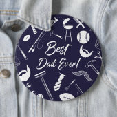 Navy Blue Best Vater Ever Button (Beispiel)