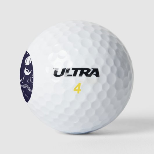 Navy Blue Best Vater Ever Golfball (Logo)