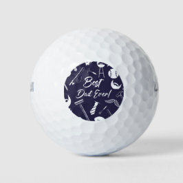 Navy Blue Best Vater Ever Golfball