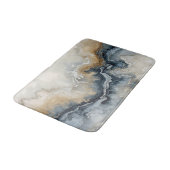 Navy Blue Blue Blue Brown Grau Moderne Abstrakt Badematte (Schrägansicht)