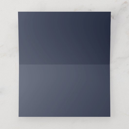 Navy Blue Blüh Empfang Platzkarte (Innenseite Aufgefaltet)