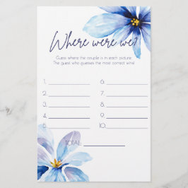 Navy Blue Blume Wo waren wir Brautparty