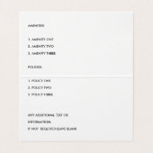 NAVY BLUE BLUSH GARDEN ZUHAUSE BLEIBE BED & FRÜHST VISITENKARTEN (Innenseite Aufgefaltet)