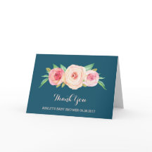 Navy Blue Blush Pink Blumenspeck Baby Dusche Viele