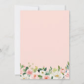 Navy Blue Blush Pink Floral Stilvoll Gold geometri Save The Date (Rückseite)