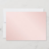 Navy Blue Blush Pink Gold Blumenkarte Dankeskarte (Rückseite)