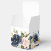 Navy Blue Blush Pink Rose Boho Hochzeit Geschenkschachtel (Geöffnet)