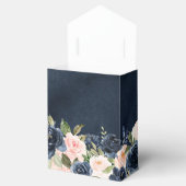 Navy Blue Blush Pink Rose Boho Hochzeit Geschenkschachtel (Geöffnet)