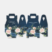 Navy Blue Blush Pink Rose Boho Hochzeit Geschenkschachtel (Ungefaltet)