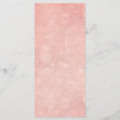 Navy Blue Blush Pink Rose Boho Hochzeit Menükarte (Rückseite)