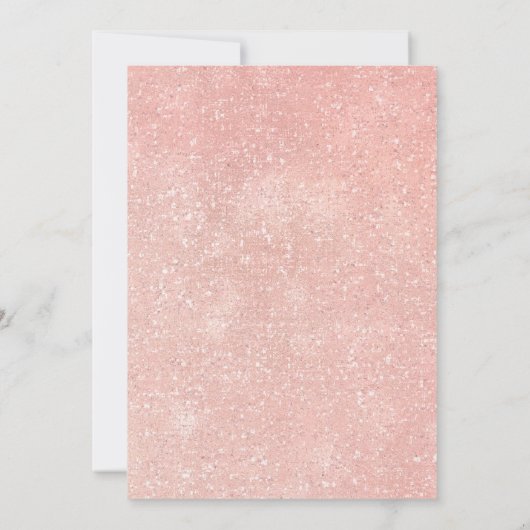 Navy Blue Blush Pink Rose Boho Hochzeit Save The Date (Rückseite)