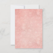 Navy Blue Blush Pink Rose Boho Wedding RSVP Karte (Rückseite)