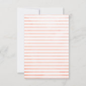 Navy Blue Blush Pink Rose Boho Wedding RSVP Karte (Rückseite)