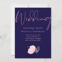 Navy Blue Blush Pink Rosegold Hochzeitbudget