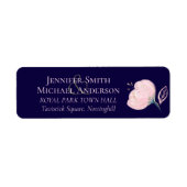 Navy Blue Blush Pink Rosegold Hochzeitbudget (Vorne)