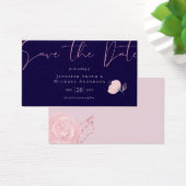 Navy Blue Blush Pink Rosegold Hochzeitbudget (Schreibtisch)