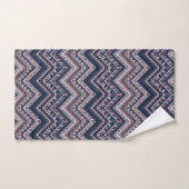 NAVY BLUE & BLUSH PINK TRIBAL ETHNIC PATTERN BADHANDTUCH SET (Handtuch)