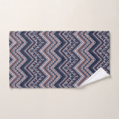NAVY BLUE & BLUSH PINK TRIBAL ETHNIC PATTERN BADHANDTUCH SET (Handtuch)