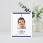 Navy-Blue-Bogen-Foto Erste Kommunion (Stehend Vorderseite)