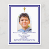 Navy-Blue-Bogen-Foto Erste Kommunion (Vorderseite)