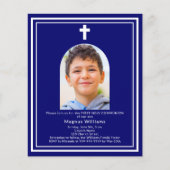 Navy-Blue-Bogen-Foto Erste Kommunion (Vorderseite)