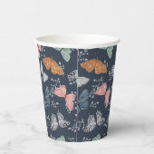 Navy Blue Boho Butterfly Dusche Party Geschirr Pappbecher (Rechts)