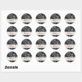 Navy Blue Boho Vielen Dank Sticker (Blatt)