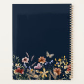 Navy Blue Boho Wildblumen Blumenplaner Planer (Rückseite)